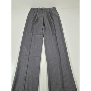 VTG Krizia Dress Pants Mens 36x36 Gray Wool Herringbone Pleated Classic NWT